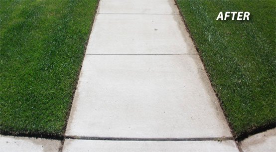 An example of a lawn after Green4Ever's lawn edging service.